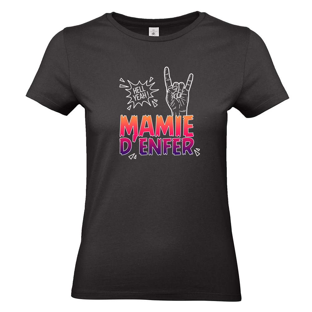 T-shirt noir Mamie d'Enfer