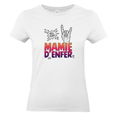 T-shirt blanc Mamie d'Enfer T-shirt blanc Mamie d'Enfer