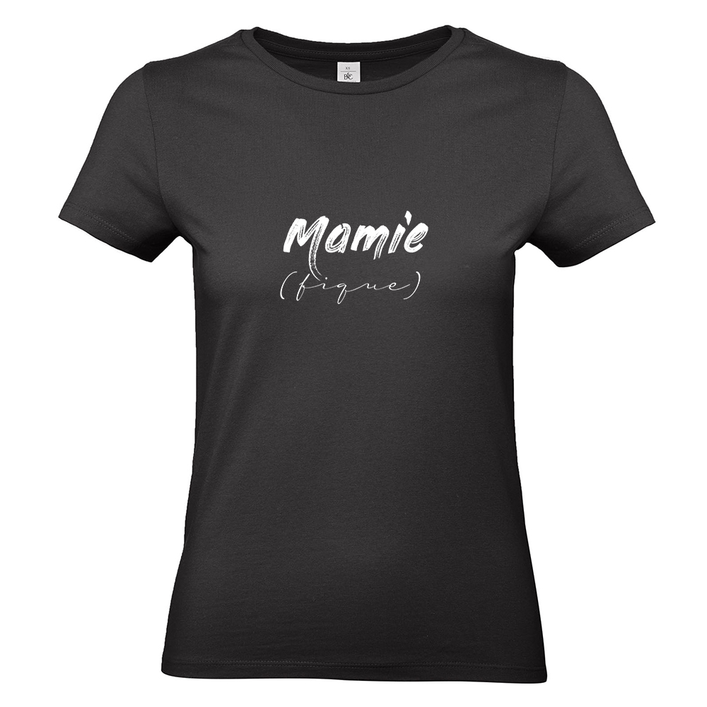 T-shirt noir Mamie (fique)