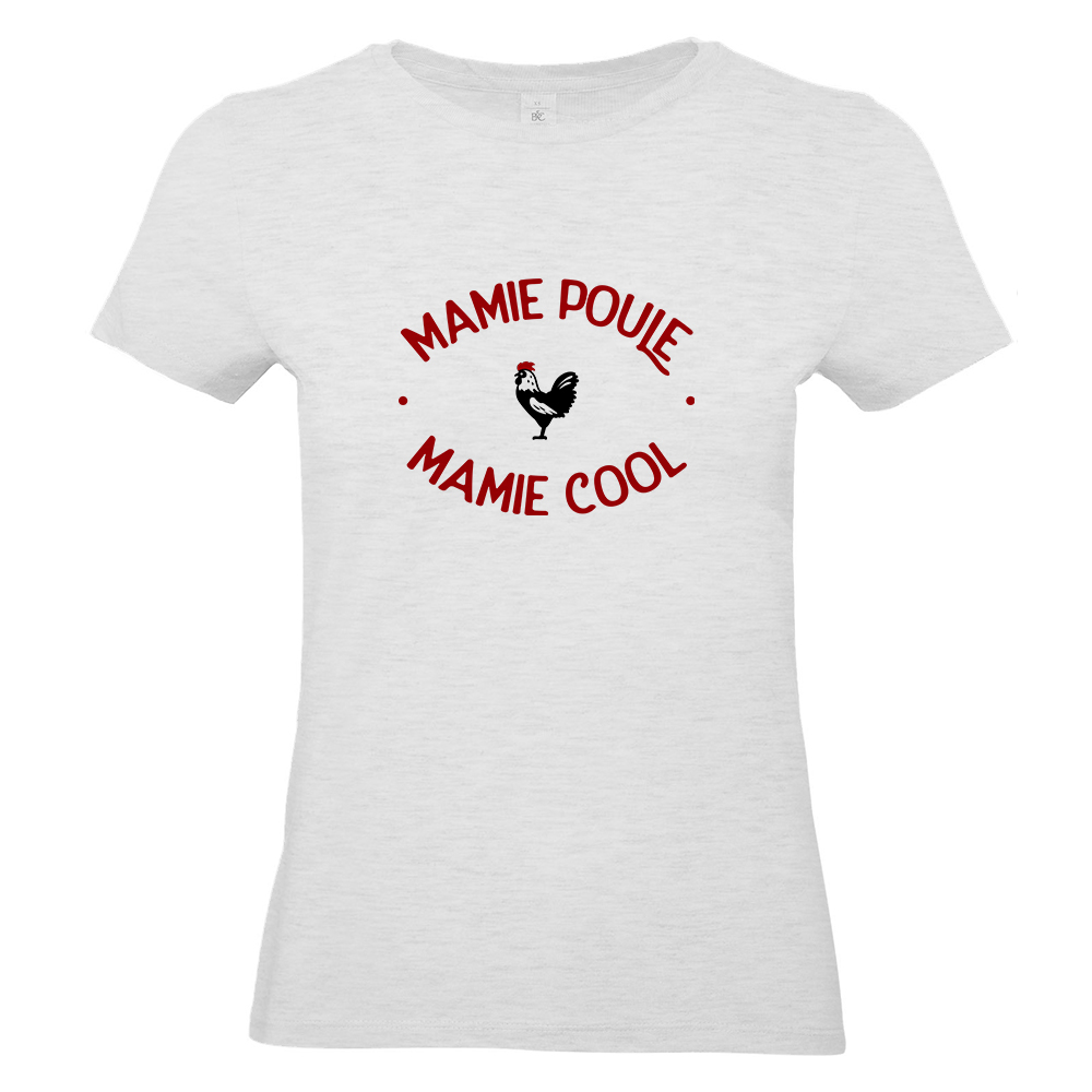 T-shirt gris ash Mamie Poule Mamie Cool
