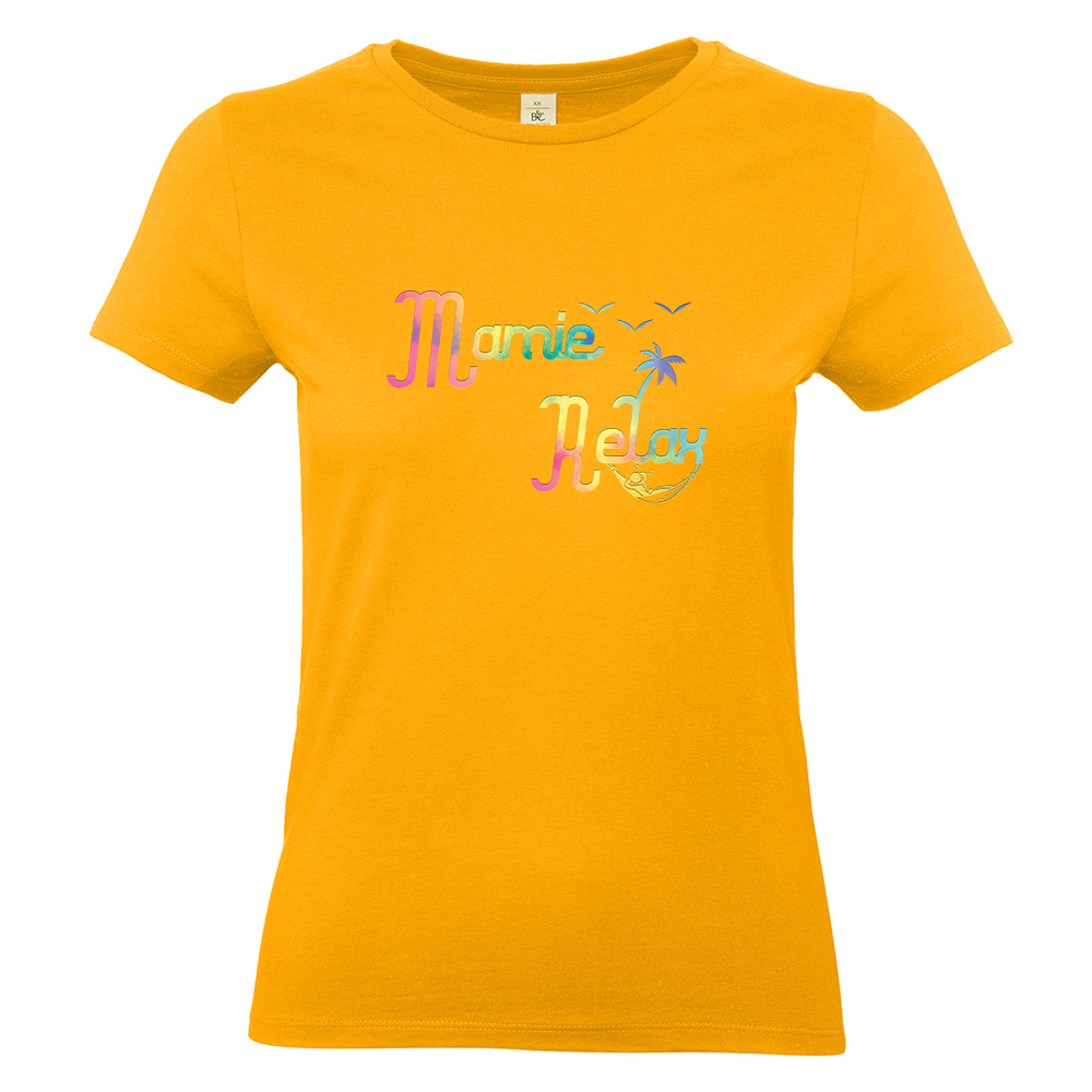 T-shirt abricot Mamie Relax