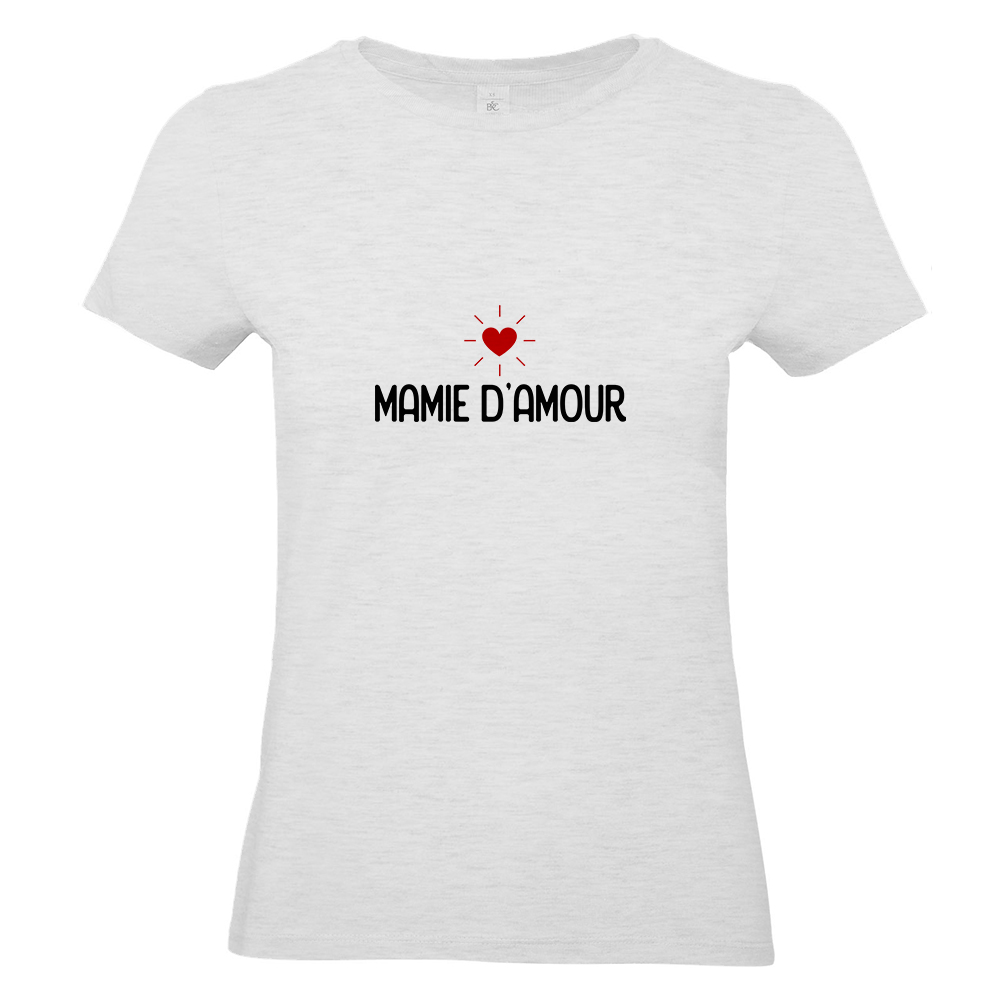 T-shirt gris ash Mamie d'amour