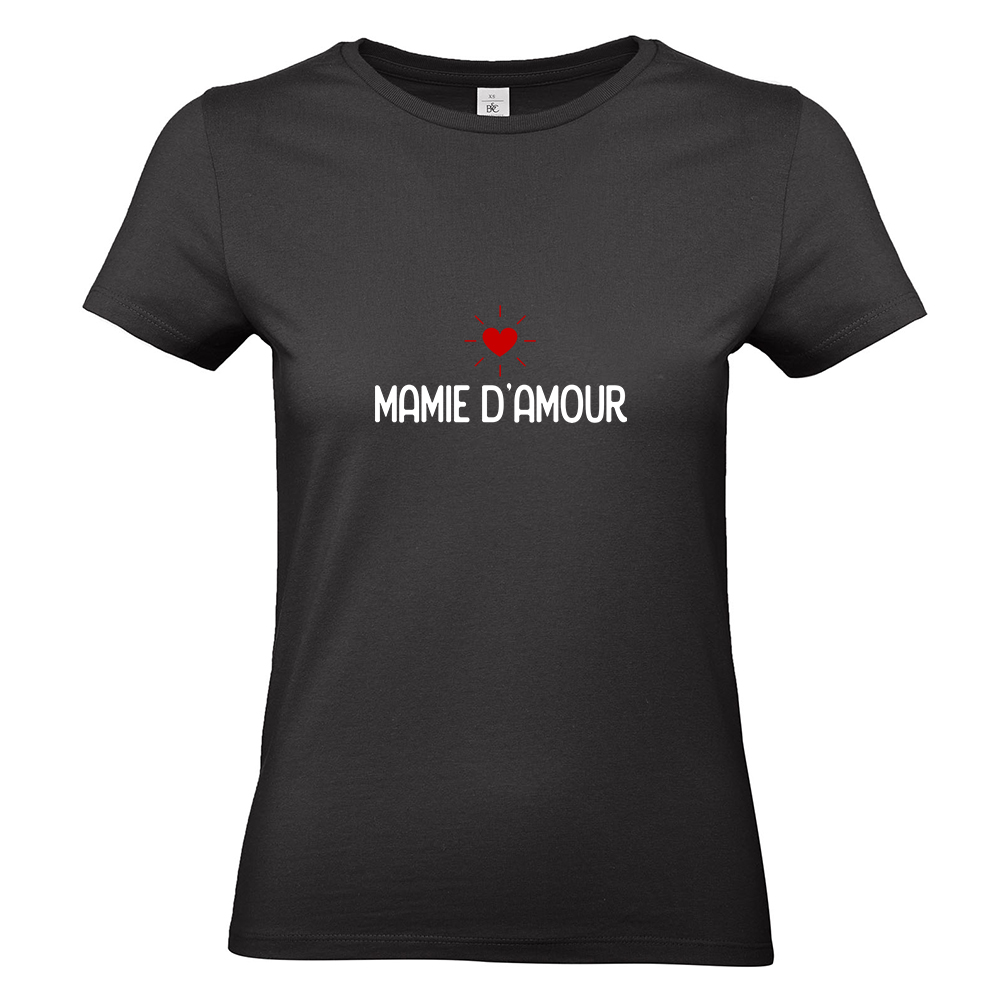 T-shirt noir Mamie d'amour