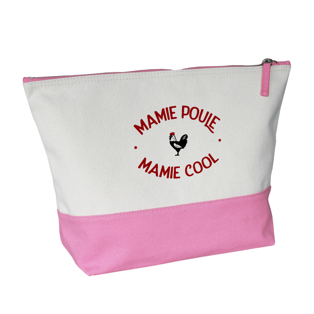 Grande trousse bicolore rose Mamie Poule Mamie Coo