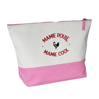 Grande trousse bicolore rose Mamie Poule Mamie Coo Grande trousse bicolore rose Mamie Poule Mamie Coo