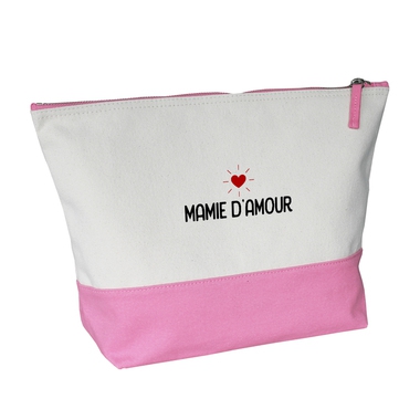 Grande trousse bicolore rose Grand-mère heureuse Grande trousse bicolore rose Grand-mère heureuse