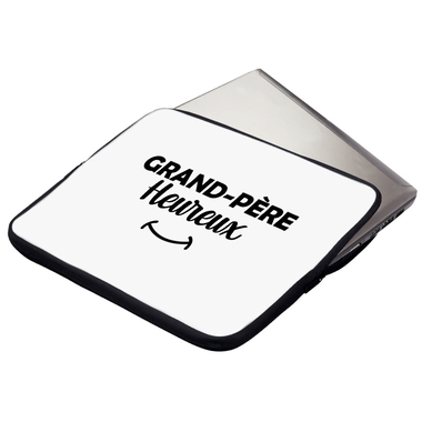 Housse d'ordinateur grand-père heureux Housse d'ordinateur grand-père heureux
