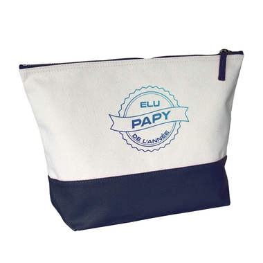 Pochette bicolore papy de l'année bleue Pochette bicolore papy de l'année bleue