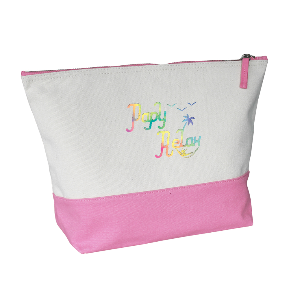 Grande trousse bicolore papy relax rose