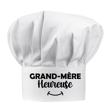 Toque blanche Mamie heureuse Toque blanche Mamie heureuse