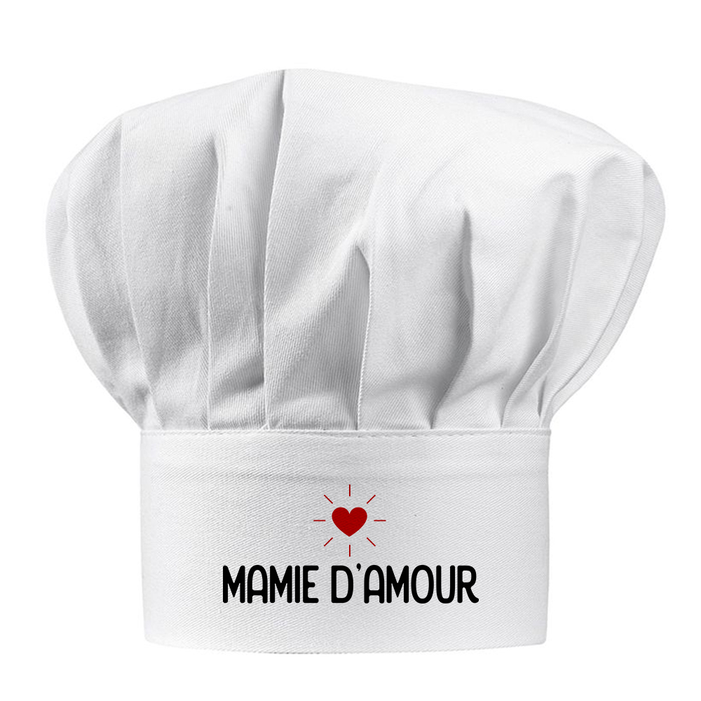 Toque blanche Mamie d'amour