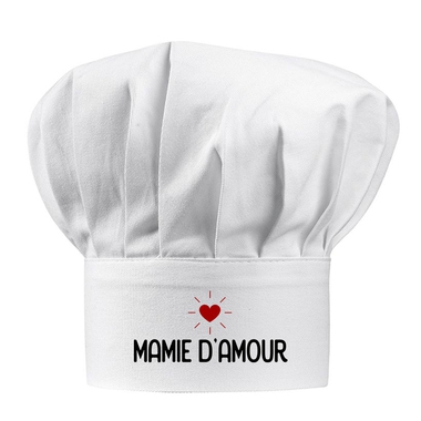 Toque blanche Mamie d'amour Toque blanche Mamie d'amour