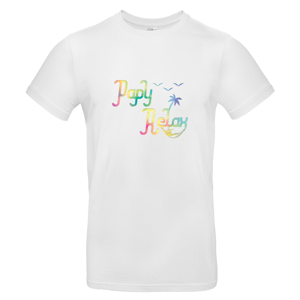 T-shirt papy relax blanc