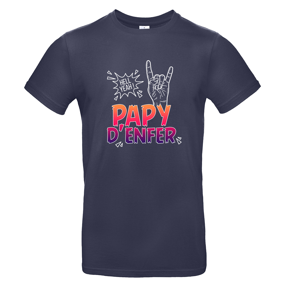 T-shirt papy d'enfer navy