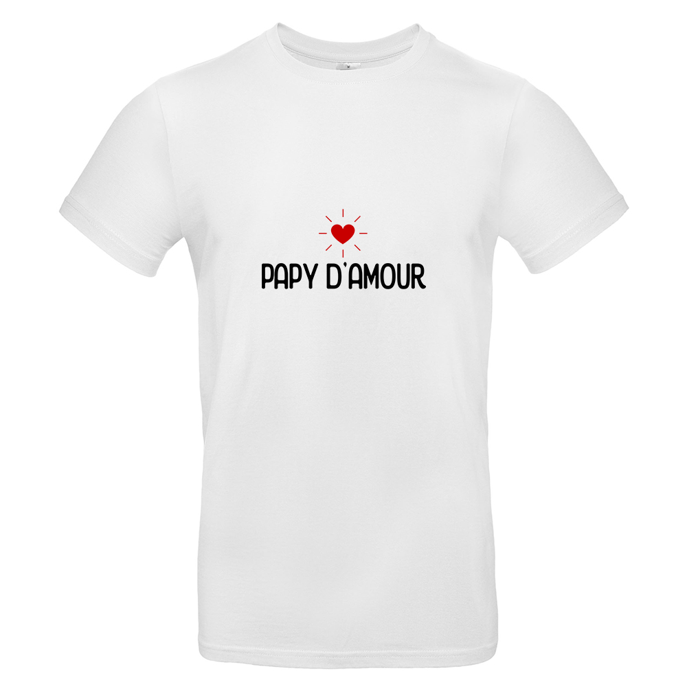 T-shirt papy d'amour blanc