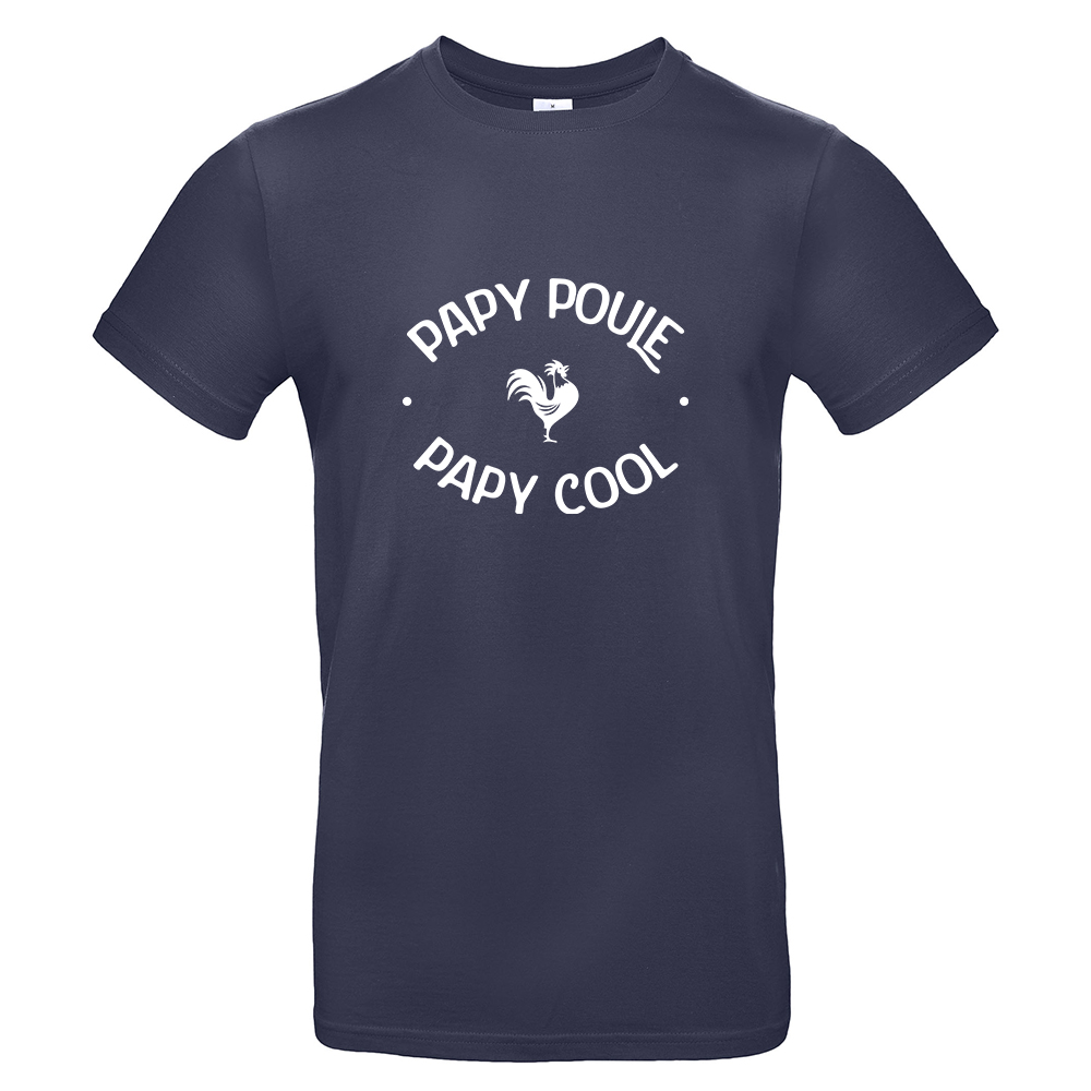 T-shirt papy poule-cool navy