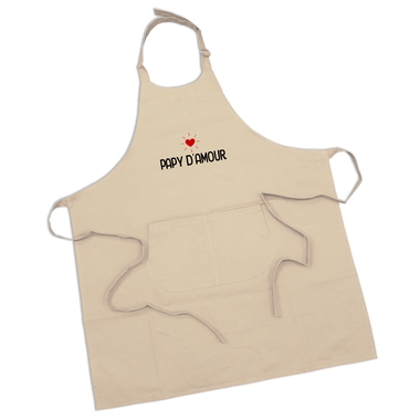 Tablier papy d'amour beige Tablier papy d'amour beige