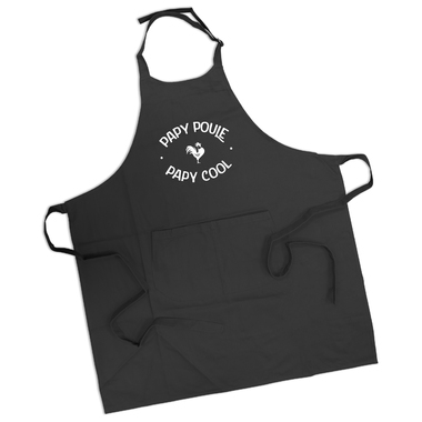 Tablier papy poule-cool noir Tablier papy poule-cool noir