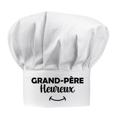 Toque blanche grand-père heureux Toque blanche grand-père heureux