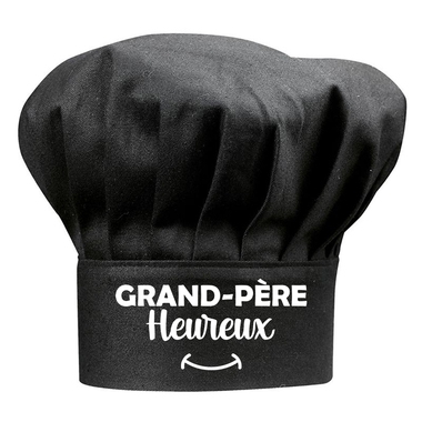 Toque noire grand-père heureux Toque noire grand-père heureux