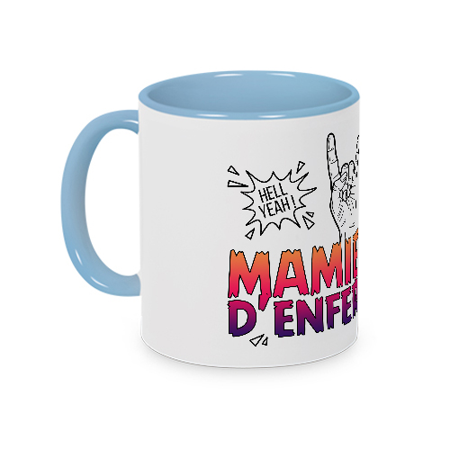 Mug bleu Mamie d'Enfer