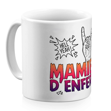 Mug céramique blanc Mamie d'Enfer Mug céramique blanc Mamie d'Enfer