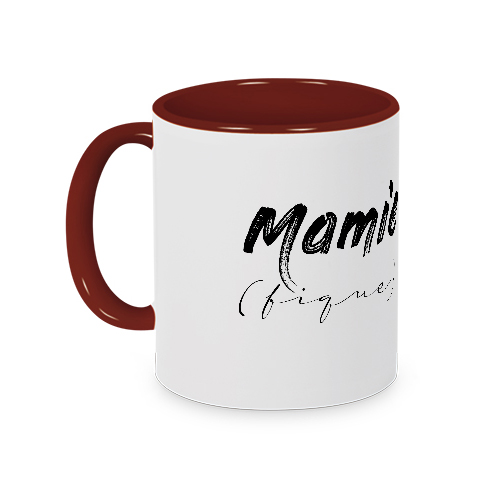 Mug rouge Mamie (fique)