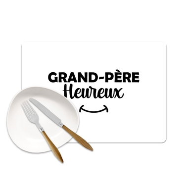 Set de table grand-père heureux Set de table grand-père heureux