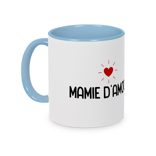 Mug bleu Mamie d'amour