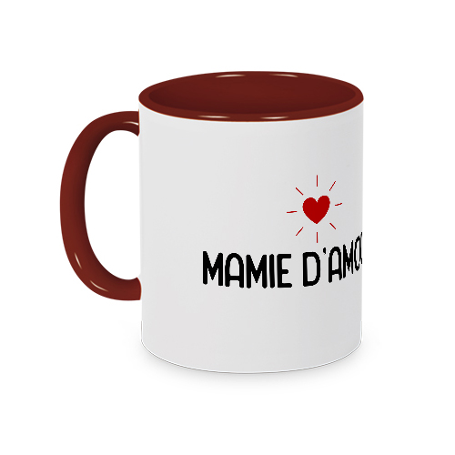 Mug rouge Mamie d'amour