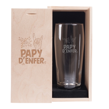 Verre à bière papy d'enfer Verre à bière papy d'enfer