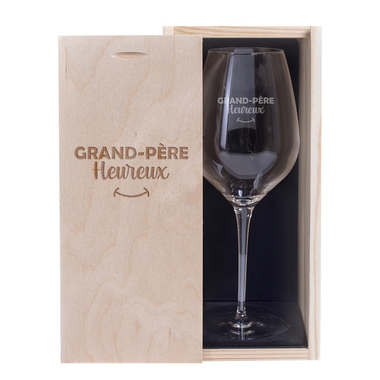 Verre à vin grand-père heureux Verre à vin grand-père heureux
