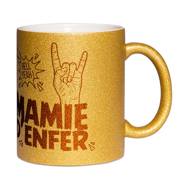 Mug à paillettes doré Mamie d'Enfer Mug à paillettes doré Mamie d'Enfer