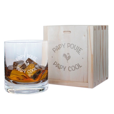 Verre à whisky papy poule cool Verre à whisky papy poule cool