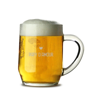 Chope de bière papy d'amour Chope de bière papy d'amour