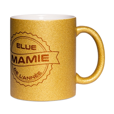 Mug à paillettes doré Mamie de l'année Mug à paillettes doré Mamie de l'année