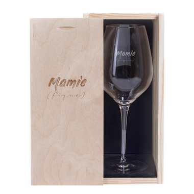 Verre à vin et Coffret Mamie (fique) Verre à vin et Coffret Mamie (fique)