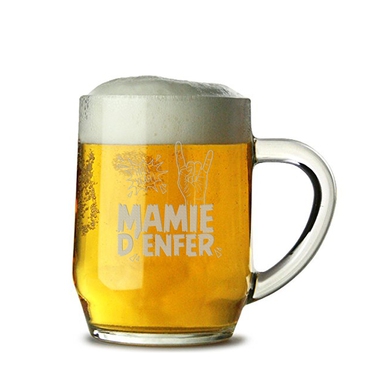 Chope de bière Mamie d'Enfer Chope de bière Mamie d'Enfer