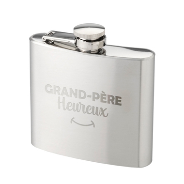 Flasque grand-père heureux Flasque grand-père heureux