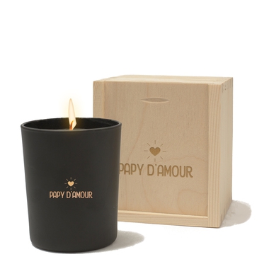 Bougie papy d'amour allumée Bougie papy d'amour allumée