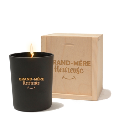 Bougie allumée Mamie heureuse Bougie allumée Mamie heureuse