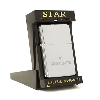 Briquet Star argent Mamie d'amour Briquet Star argent Mamie d'amour
