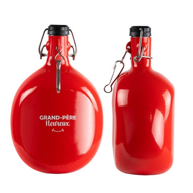 Gourde ovale le Grand Tétras grand-père heureux Gourde ovale le Grand Tétras grand-père heureux
